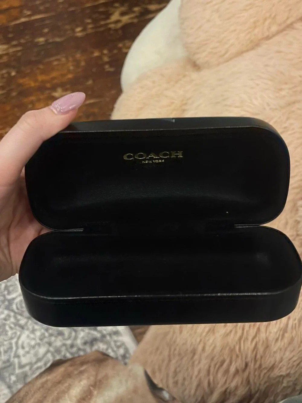 Coach Black Embossed Leather Eyewear Cases Duo